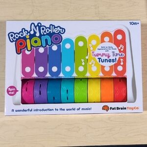 Fat Brain Toy Co. Rock 'N Roller Piano - Colorful Musical Toy